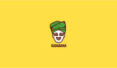 SUDABANA Logo banana leaf brand branding company face fruits illustration illustrator logodesign smile sudan traditional