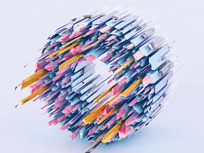 Abstract in Quarantine 3d 3d art abstract cinema4d colorful illustration metalic motion quarantine typography unicorn vector