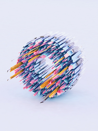 Abstract in Quarantine 3d 3d art abstract cinema4d colorful illustration metalic motion quarantine typography unicorn vector