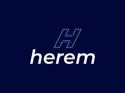 herem H Letter logo 3d art animation app blue branding design fashion flat hand lettering home homepage icon illustration kids lettering logo logotype minimal typography ux