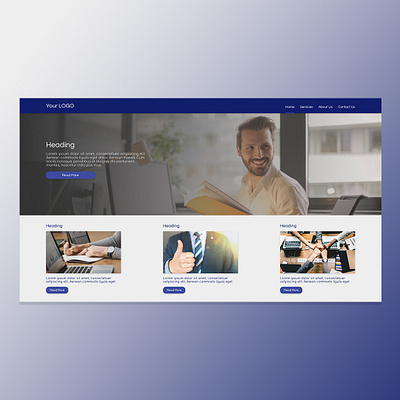 Simple Landing page blue design landingpage web design website