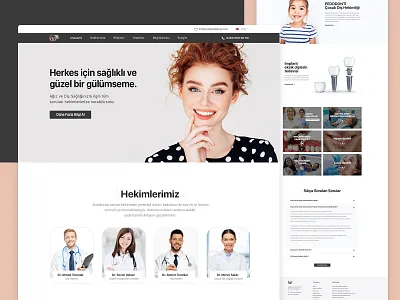 Dental Clinic Website Design - Homepage clinic dental dental clinic dental website design dentist doctor implant kerem birgün medical care ux uı web design website concept