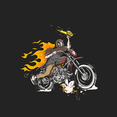 TAKEBEER art characterdesign chooper art custom culture design ftw garage illustration illustration art illustrator motorcycle art