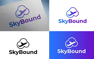 SkyBound Airlines | Logo Design airline logo branding design logo logo design logodesign logodesignchallenge logodesigner logotype pictorial mark pictorial mark logo vector