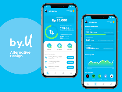 Alternative Design for by.U app app design design mobile apps design ui ui design ux ux design