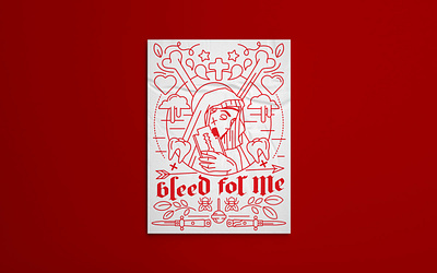 Bleed For Me graphic design illustration poster vector vector art