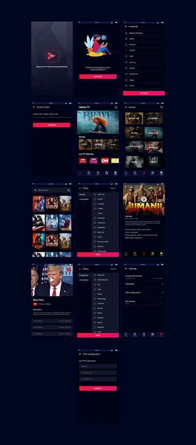 Applaytv App app app design application interaction interaction design movies news tv app tv series tv show ui ux uidesign uikit uiuxdesign