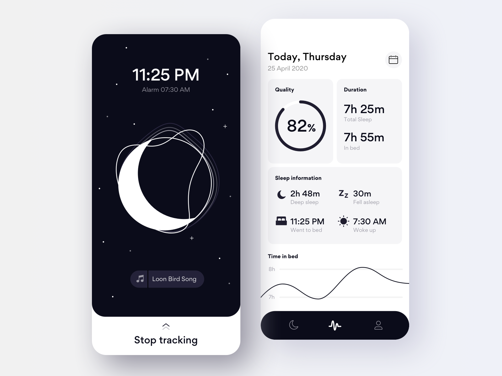 Example of Sleep Tracking App
