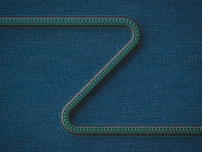 Z is for Zipper 36 days of type 36daysoftype 3d 3d art cinema 4d digital art experiment graphic design lettering octane otoy personal project render type typography vibrant