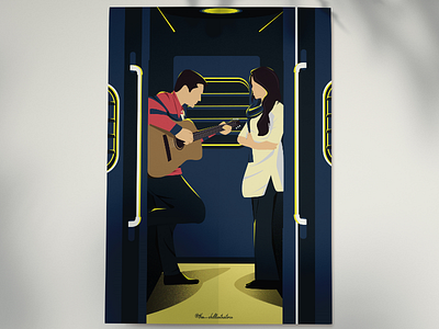 Varanam Aayiram Tribute poster character illustration design girl illustration happy illustration illustration love illustration night illustration portrait tamil love movie tamil movie tribute poster the chillustrators train illustration varanam aayiram varanam aayiram illustration varanam aayiram poster