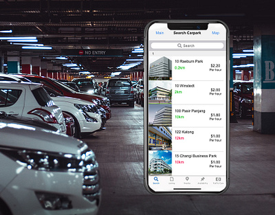 Car Park Rates SG App application design information architecture mobile research uiux user interface