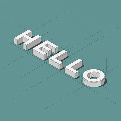 HELLO design illustration minimal typography vector