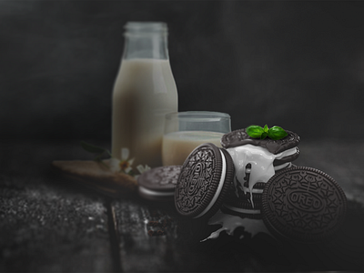 3D Model Of Oreo Biscuits 3d artwork blender design environment graphics design minimalist modeling photoshop product design