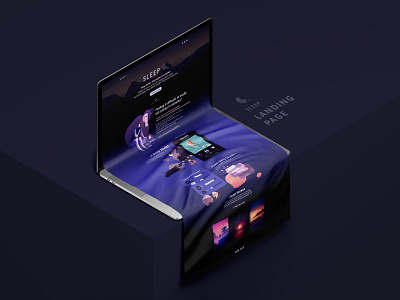 Sleep - Landing page design illustration landingpage uidesign