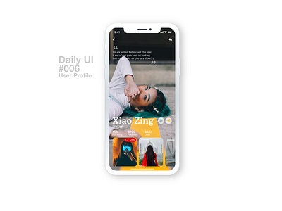 Social Media User Profile-DailyUI #006 app apple cyberpunk dailyui fullscreen ios iphone x live overlay photos picture profile serif sheriff social social media transparent ui user ux