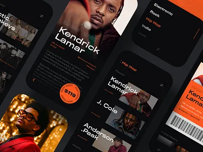 Music Events app concert concerts event explore gig interaction mobile music ticket tickets ui ux
