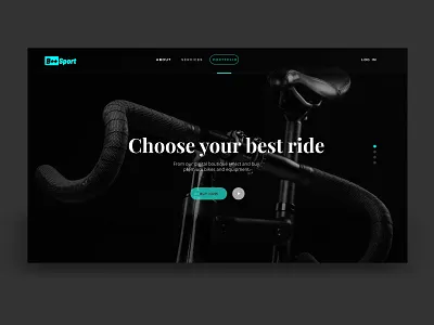 PRODUCT BIKE SHOP LANDING PAGE bike black design flat landing page minimal product page typography ui ui design