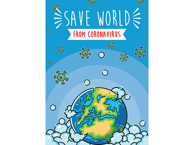 Save World from Corona Virus 2019 ncov alert background bacteria bacterial banner blue care cartoon concept corona corona virus corona virus coronavirus danger dangerous design disease earth epidemic