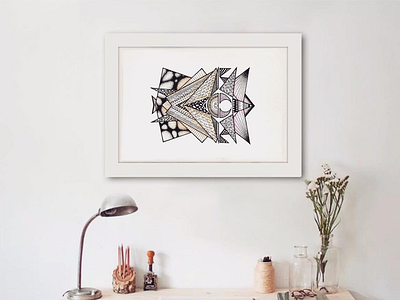 Abstract artwork abstract art artwork black black liner design dotwork flat flat illustration illustraion line lineart liner mockup vector white paper