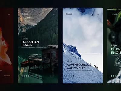 Horizon - Extreme Tourism App UI app app design design mobile mobile app mobile app design mobile application mobile ui mobile ui design mobileui mobileuidesign uidesign ui uidesign ux uxdesign