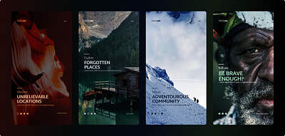 Horizon - Extreme Tourism App UI app app design design mobile mobile app mobile app design mobile application mobile ui mobile ui design mobileui mobileuidesign uidesign ui uidesign ux uxdesign