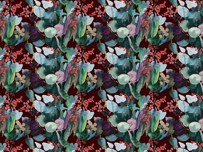 flower pattern - dark red digital art digital illustration drawing flower flower illustration green illustration pattern pattern a day pattern art pattern design red wallpaper wallpaper app