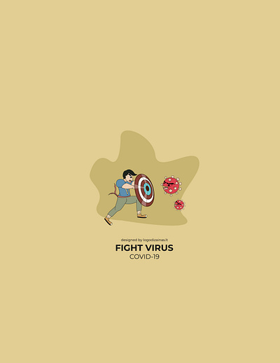 Fight virus poster animation coronavirus covid19 design fight fighter illustration poster poster art vector virus