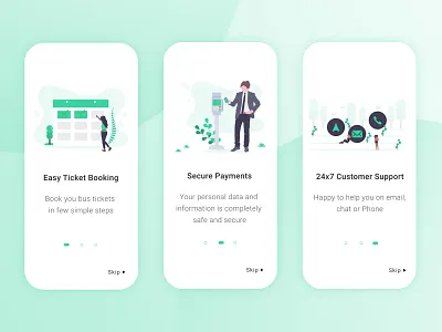 Bus Ticket Booking App - Onboarding app design appconcept bangalore bus booking figma figmadesign india onboarding screens onboarding ui ticket booking travel uidesign uxdesign visual design
