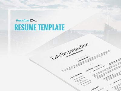 Resume Template Estelle resume and cover letter template resume design modern resume template instant download