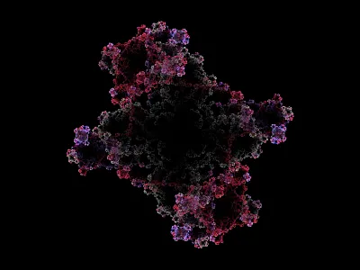 😷 2d abstract apophysis dark fractals illustration microscope virus