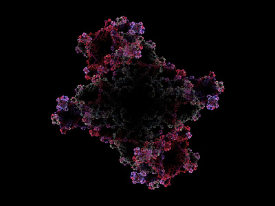 😷 2d abstract apophysis dark fractals illustration microscope virus