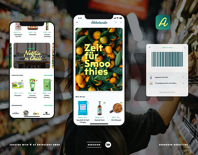 UX-Concept Automated Grocery Shop app concept prototype shopping ux