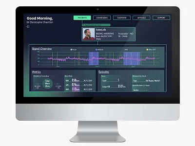 Medical Interface_ Analysis data page