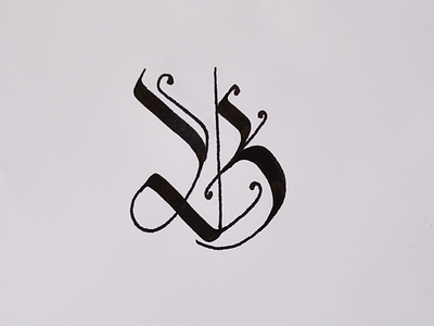 Personal Project B 9/10 artist black calligraphy gothic ink letters