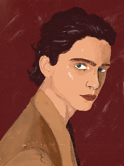 Timothee Chalamet Illustration brush color design drawing illustration pencil pencil drawing portrait portrait illustration procreate procreate app procreate brushes timothee chalamet