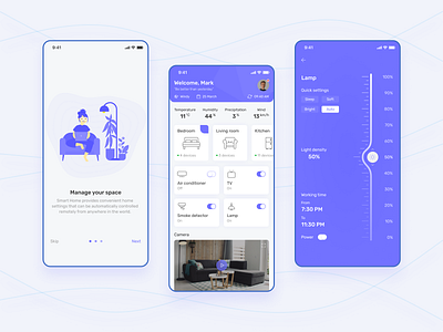 Smart Home Application concept illustration mobile onboarding smarthome ui uidesign uiux ux