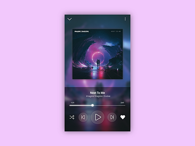 Daily UI #009 : Music Player 3petitspixels adobe xd adobexd app app design challenge dailyui design imagine dragons music music app music player ui ux