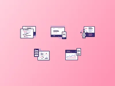 Web and Design Service Icons analytic branding design agency development digital graphicdesign icons phone services web developer website