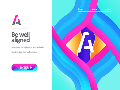 Landing Page gradient illustration landing page layout pattern