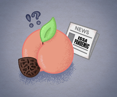 Poopy Peach illustration