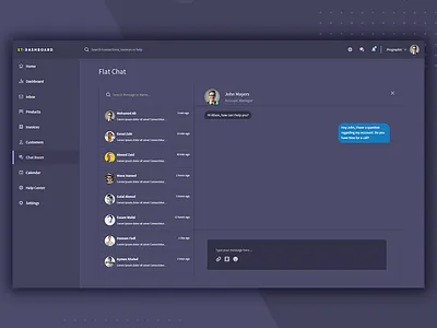 Chat Room app design flat illustration ui ux web website