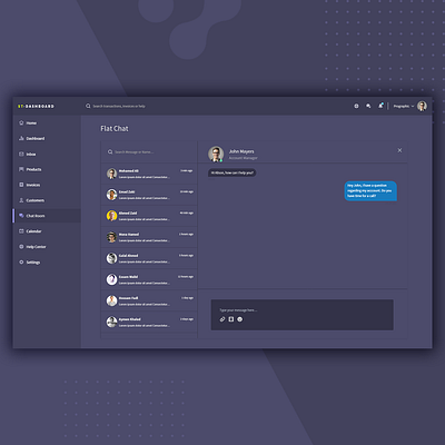 Chat Room app design flat illustration ui ux web website