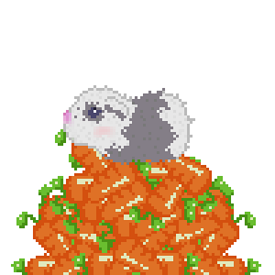 30 Carrots a Day carrots critters cute guinea pig kawaii pixelart veggies