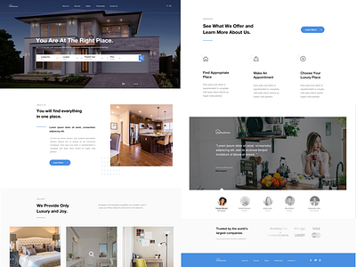 Real Estate - Business Project - Web Design agency business corporate design interface landing landingpage realestate ui ux web