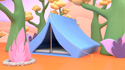Camp Site 3d animation 3d art 3d artist 3d illustration 3d modeling cinema 4d design illustration