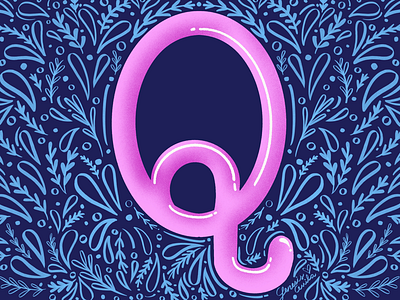 Handwritten Q design digital 2d graphic handletter handlettering illustration letter procreate quarantine typedesign typography typography art