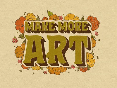 Make More Art design illustration photoshop procreate retro texture truegrit vintage