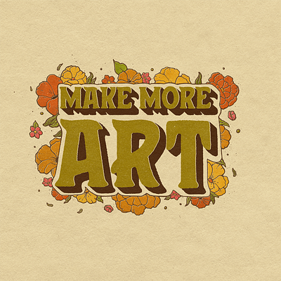 Make More Art design illustration photoshop procreate retro texture truegrit vintage