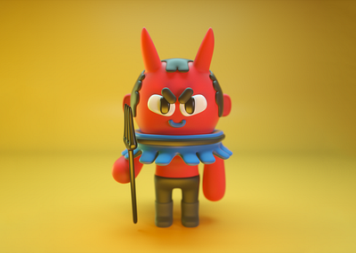 el diablito 3d 3d model c4d character cinema4d doodle illustration octane photoshop render