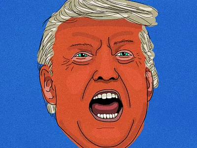 Angry Trump illustration ilustrator vector